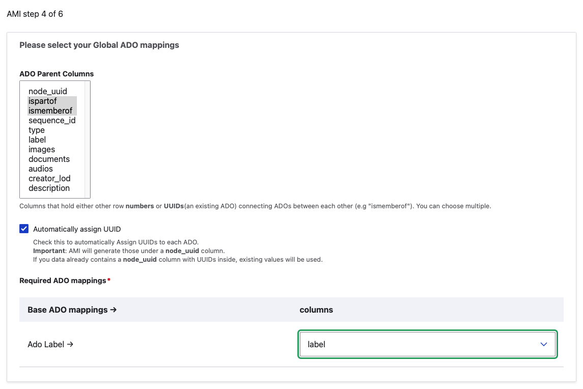 AMI Step 4 Global ADO Mappings 1