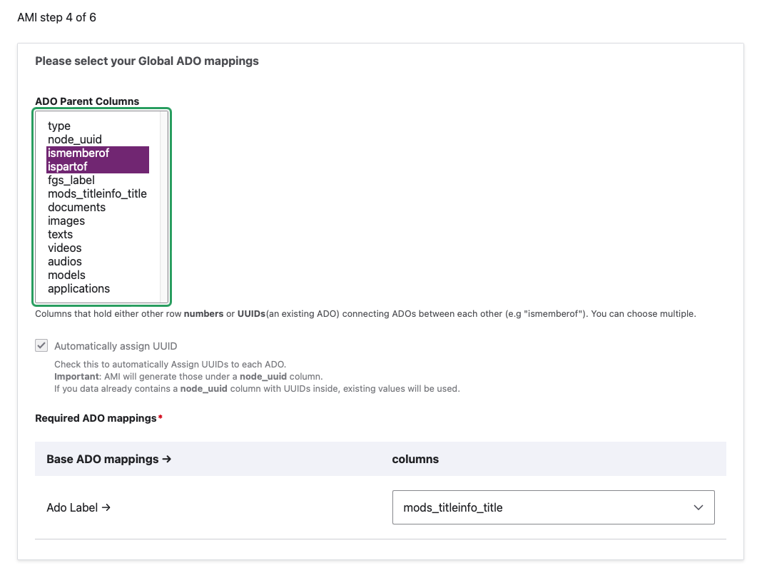 Islandora Solr Importer Global ADO Mappings