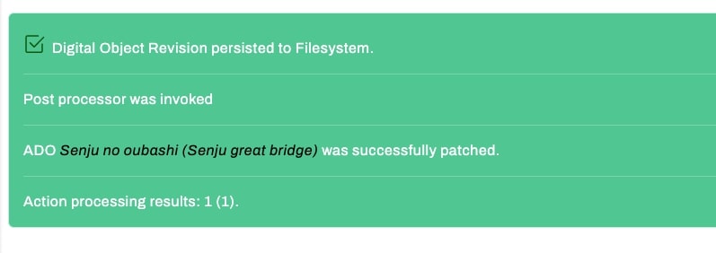 Successfully Executed Changes