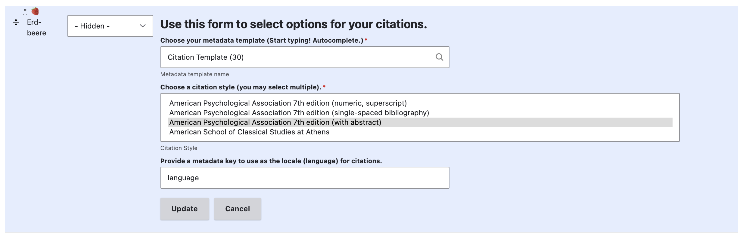 Simple Citation Formatter Example